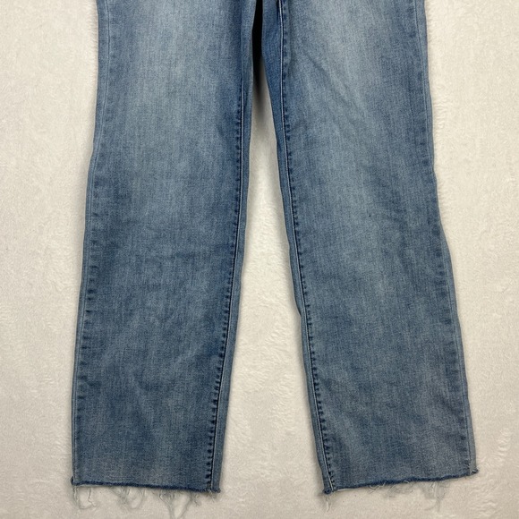 Judy Blue Straight Fit Jeans Womens 7/28 Blue Cutoff Denim High Rise V Front - Picture 3 of 11